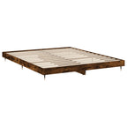 Bettgestell ohne Matratze Räuchereiche 200x200 cm Holzwerkstoff