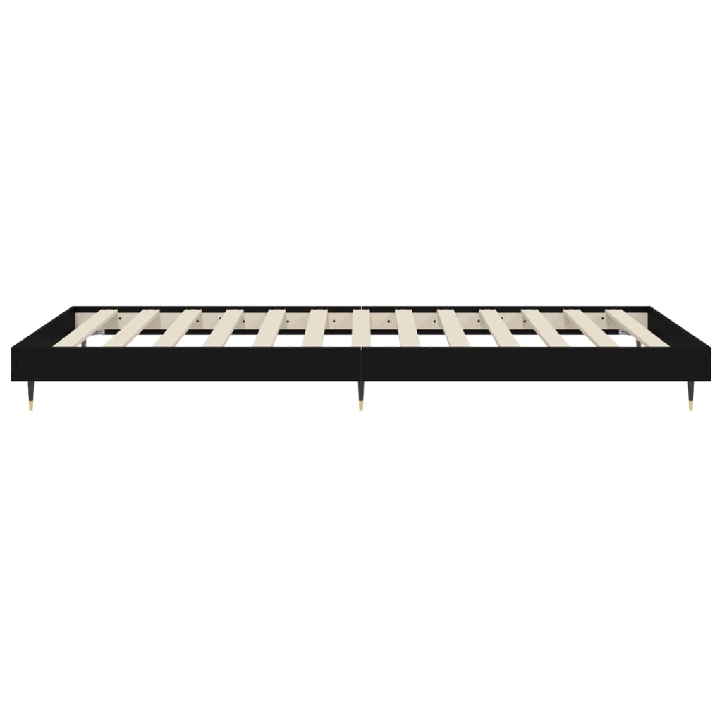 Bettgestell Schwarz 75x190 cm Holzwerkstoff