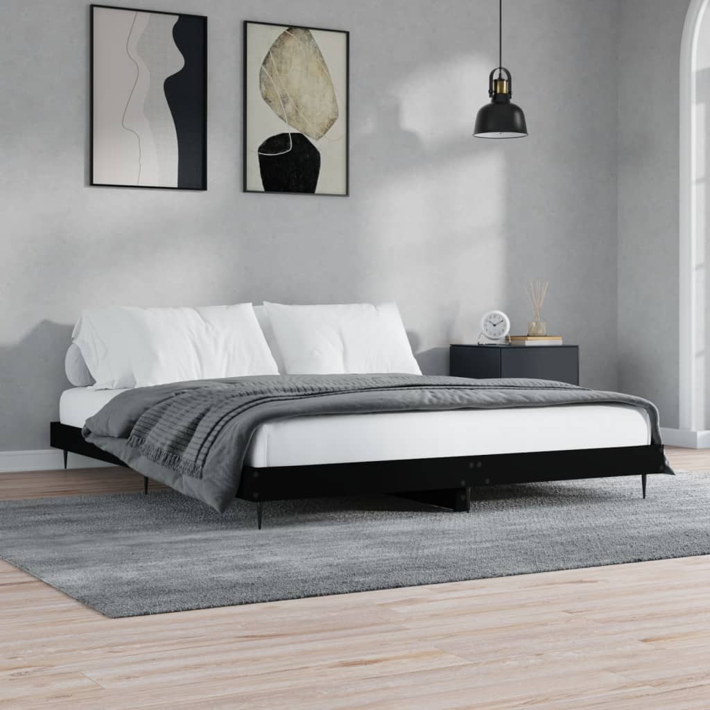 Bettgestell ohne Matratze Schwarz 180x200 cm Holzwerkstoff