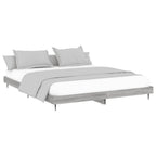 Bettgestell ohne Matratze Grau Sonoma 180x200 cm Holzwerkstoff