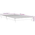 Bettgestell Grau Sonoma 90x200 cm Holzwerkstoff
