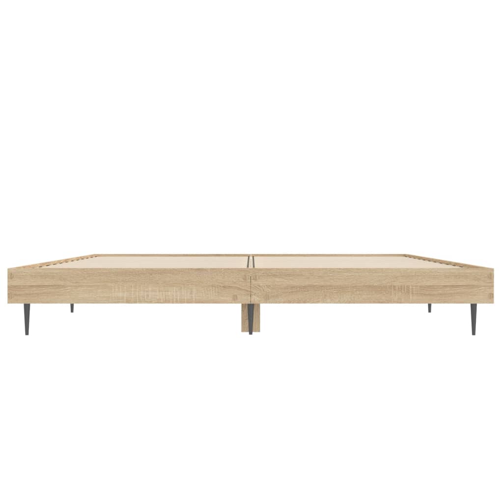 Bettgestell ohne Matratze Sonoma-Eiche 140x190 cm Holzwerkstoff