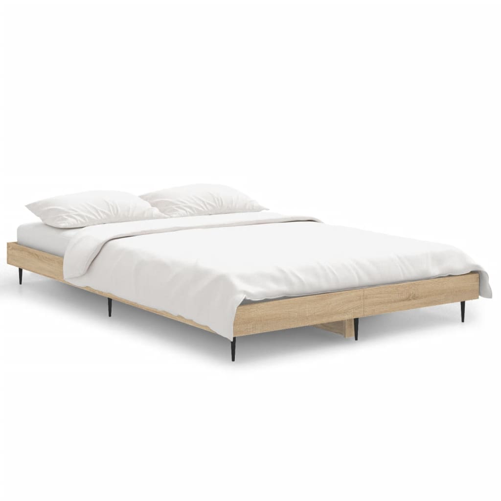 Bettgestell ohne Matratze Sonoma-Eiche 120x190 cm Holzwerkstoff