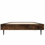 Bettgestell ohne Matratze Räuchereiche 75x190 cm Holzwerkstoff