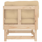 Ecksofa mit Kissen Massivholz Kiefer