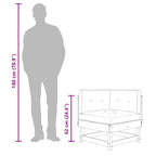 Ecksofa mit Kissen Massivholz Kiefer