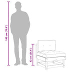 Mittelsofa mit Kissen Kiefernholz Imprägniert