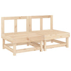 Mittelsofas mit Kissen 2 Stk. Massivholz Kiefer