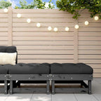 Gartenhocker mit Kissen 2 Stk. Grau Massivholz Kiefer