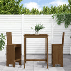 3-tlg. Gartenbar-Set Honigbraun Massivholz Kiefer