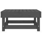 Gartenhocker Grau Massivholz Kiefer