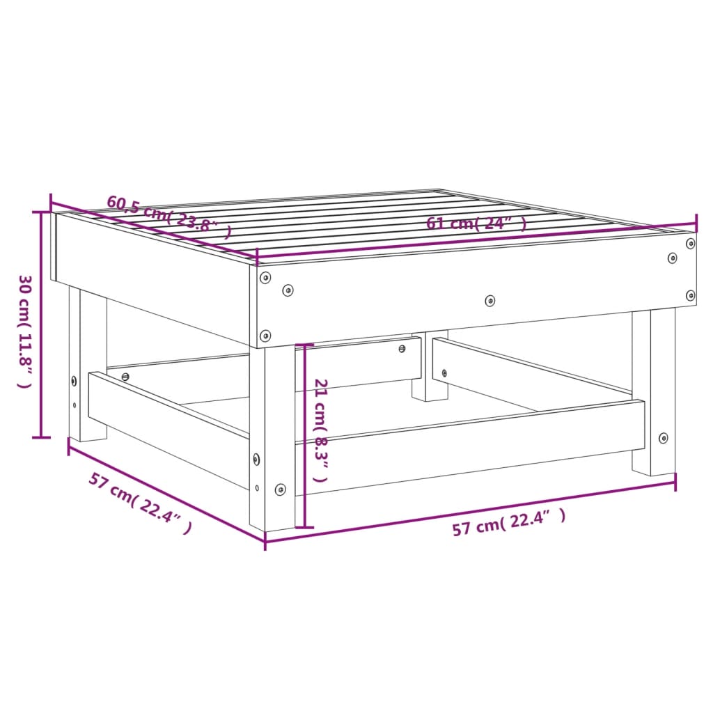 Gartenhocker Massivholz Douglasie