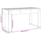 Gartenbank Honigbraun 80x38x45 cm Massivholz Kiefer