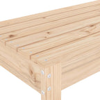 Gartenbank 110x38x45 cm Massivholz Kiefer