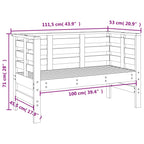 Gartenbank 111,5x53x71 cm Massivholz Douglasie