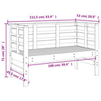 3-tlg. Garten-Lounge-Set Massivholz Douglasie