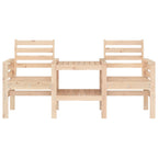 Gartenbank mit Tisch 2-Sitzer Massivholz Kiefer