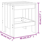 Gartenhocker 2 Stk. Grau 40x36x45 cm Massivholz Kiefer