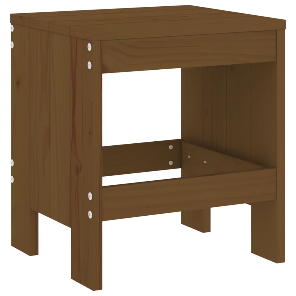 Gartenhocker 2 Stk. Honigbraun 40x36x45 cm Massivholz Kiefer