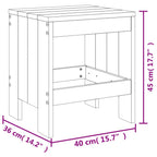 Gartenhocker 2 Stk. Honigbraun 40x36x45 cm Massivholz Kiefer