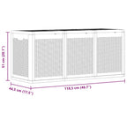 Gartenbox Grau PP Rattan 270 L