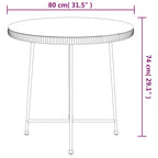 5-tlg. Garten-Essgruppe Schwarz Poly Rattan