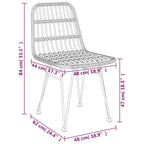 7-tlg. Garten-Essgruppe Poly Rattan