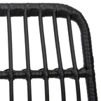 7-tlg. Garten-Essgruppe Schwarz Poly Rattan