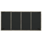 9-tlg. Garten-Essgruppe mit Kissen Grau Poly Rattan