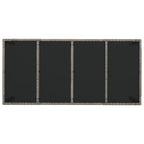9-tlg. Garten-Essgruppe mit Kissen Grau Poly Rattan