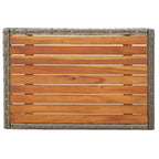 4-tlg. Garten-Essgruppe mit Kissen Grau Poly Rattan