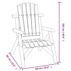 3-tlg. Garten-Lounge-Set Massivholz Fichte