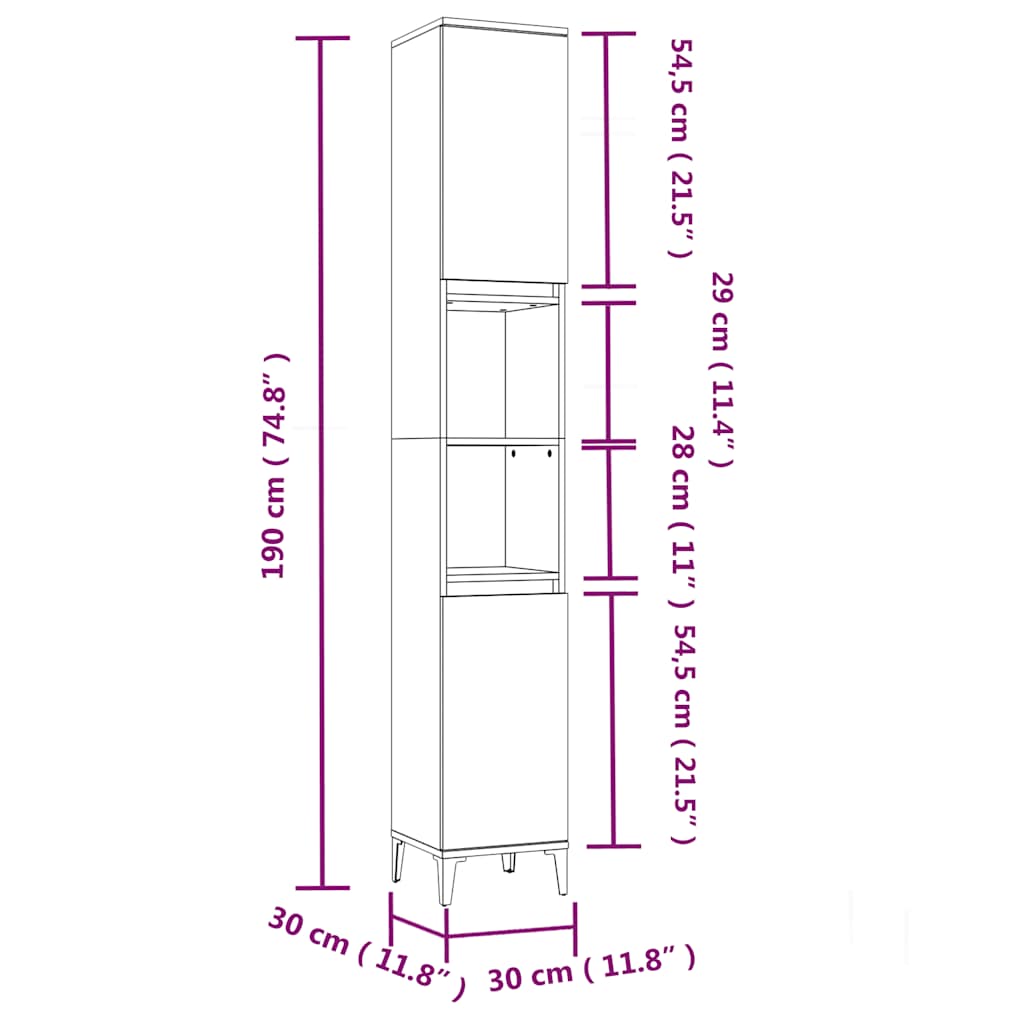 3-tlg. Badmöbel-Set Weiß Holzwerkstoff