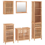 5-tlg. Badmöbel-Set Massivholz Nussbaum