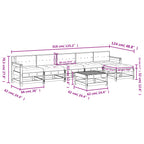7-tlg. Garten-Lounge-Set mit Kissen Imprägniertes Kiefernholz