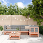 6-tlg. Garten-Lounge-Set mit Kissen Massivholz Douglasie
