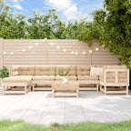 8-tlg. Garten-Lounge-Set Massivholz Kiefer