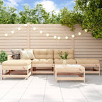 6-tlg. Garten-Lounge-Set Massivholz Kiefer