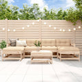 7-tlg. Garten-Lounge-Set Massivholz Kiefer