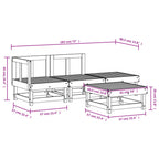 4-tlg. Garten-Lounge-Set Massivholz Douglasie