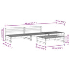4-tlg. Garten-Lounge-Set Massivholz Douglasie