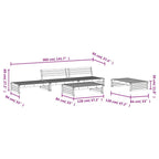 5-tlg. Garten-Lounge-Set Massivholz Douglasie