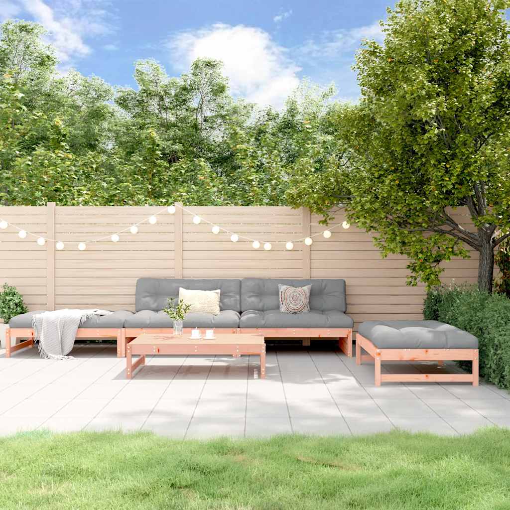 5-tlg. Garten-Lounge-Set Massivholz Douglasie