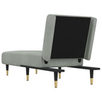 Chaiselongue Hellgrau Samt