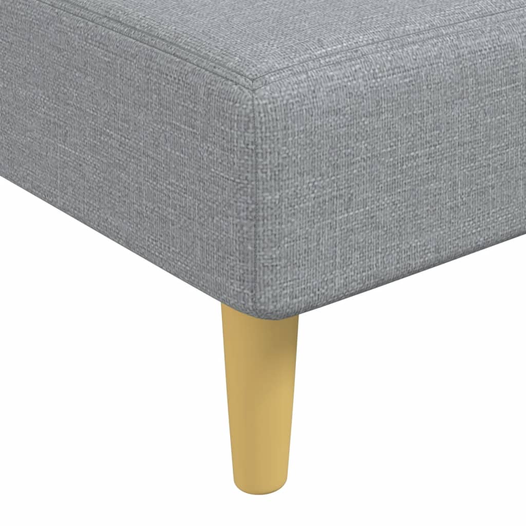 Chaiselongue Hellgrau Stoff