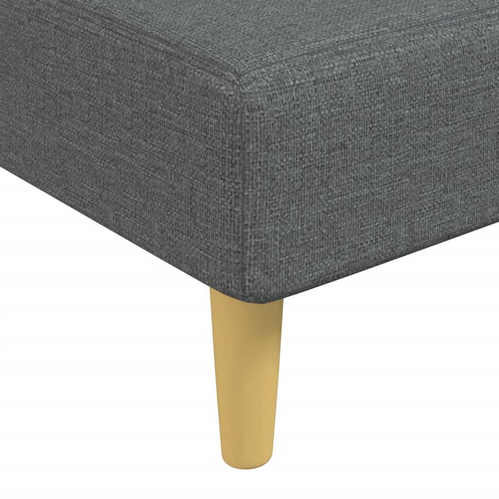 Chaiselongue Dunkelgrau Stoff