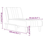 Chaiselongue Dunkelgrau Samt
