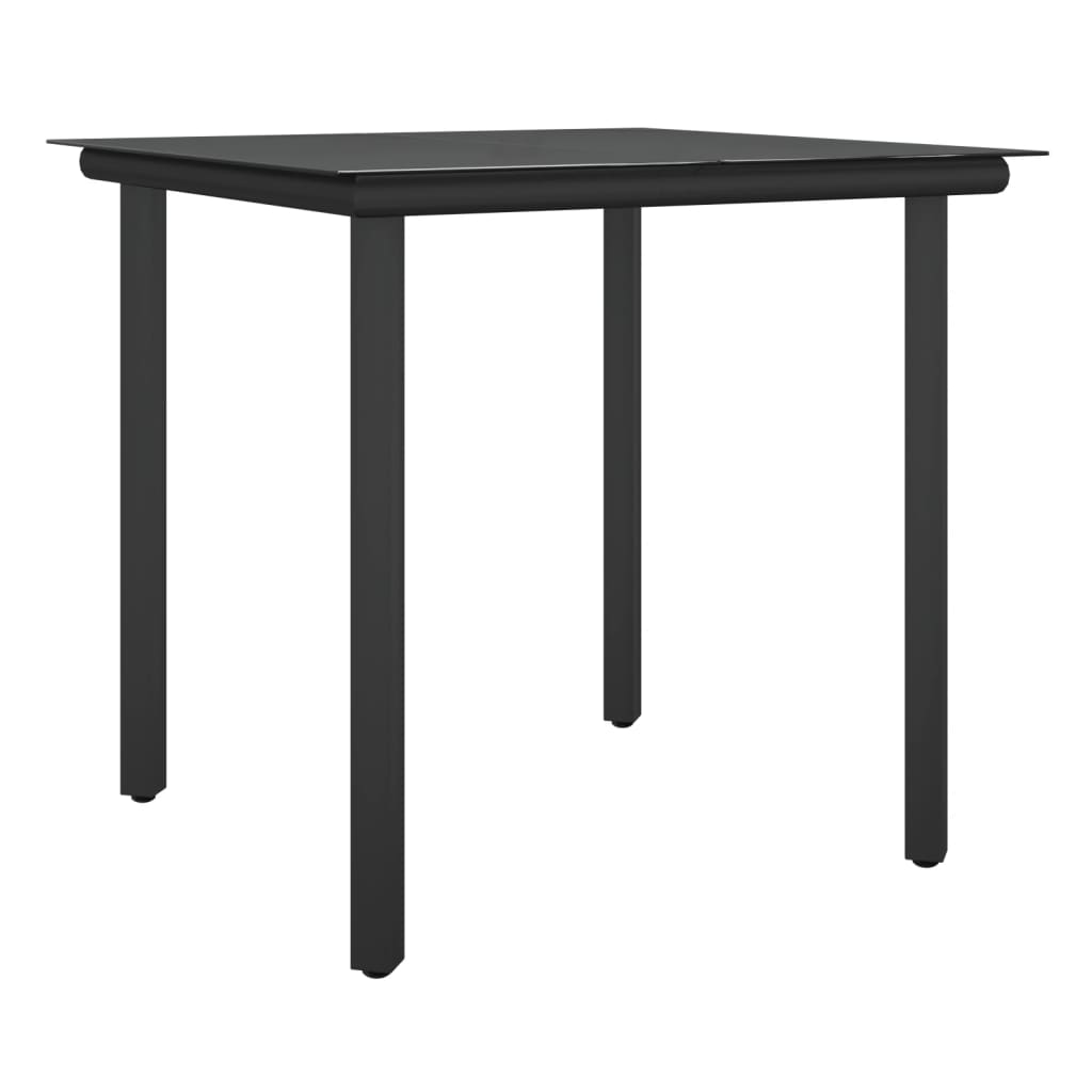 3-tlg. Garten-Essgruppe mit Kissen Poly Rattan und Stahl