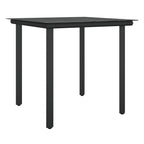 3-tlg. Garten-Essgruppe mit Kissen Poly Rattan und Stahl