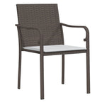 9-tlg. Garten-Essgruppe mit Kissen Poly Rattan und Stahl